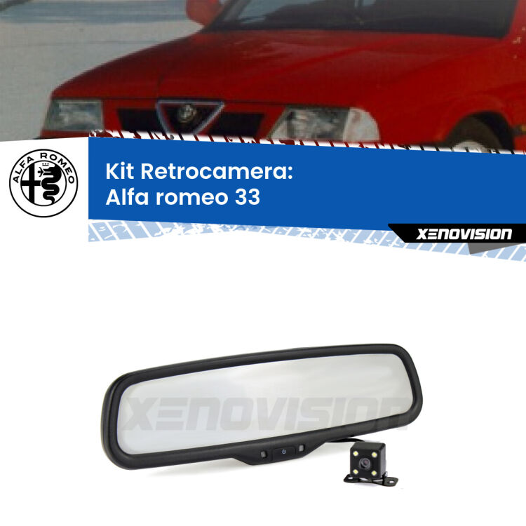 Kit Telecamera Parcheggio e Specchietto retrovisore con display invisibile per Alfa romeo 33 . Spento è identico all’originale. In retromarcia, l’immagine appare in un riquadro prima invisibile