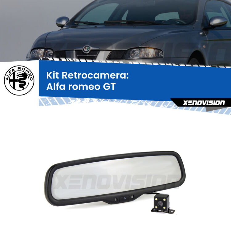 Kit Telecamera Parcheggio e Specchietto retrovisore con display invisibile per Alfa romeo GT . Spento è identico all’originale. In retromarcia, l’immagine appare in un riquadro prima invisibile