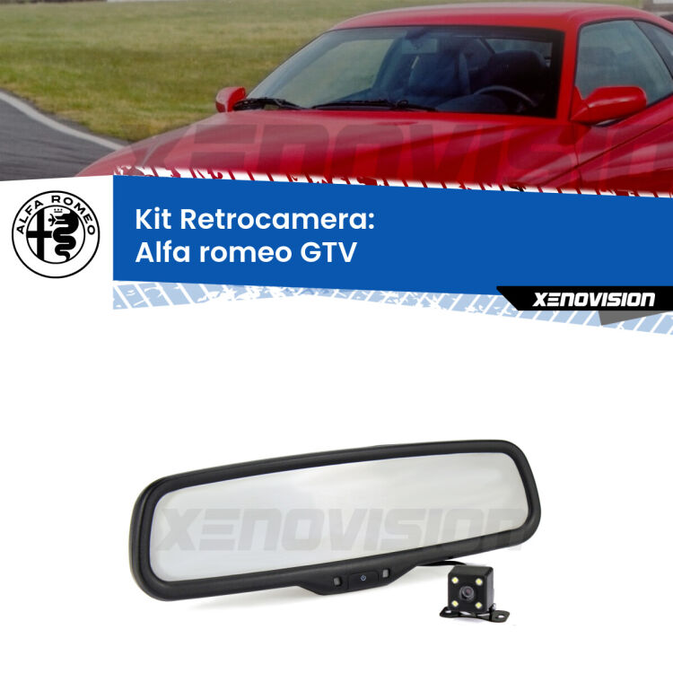 Kit Telecamera Parcheggio e Specchietto retrovisore con display invisibile per Alfa romeo GTV . Spento è identico all’originale. In retromarcia, l’immagine appare in un riquadro prima invisibile