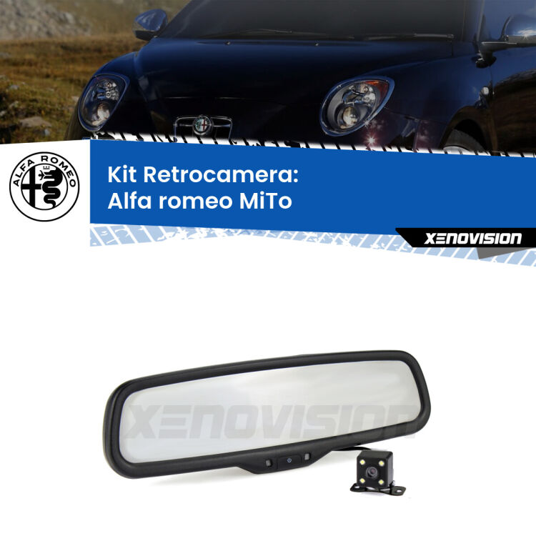 Kit Telecamera Parcheggio e Specchietto retrovisore con display invisibile per Alfa romeo MiTo . Spento è identico all’originale. In retromarcia, l’immagine appare in un riquadro prima invisibile