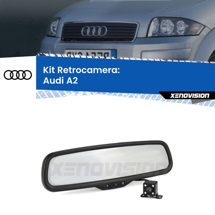 Kit Telecamera Parcheggio e Specchietto retrovisore con display invisibile per Audi A2 . Spento è identico all’originale. In retromarcia, l’immagine appare in un riquadro prima invisibile