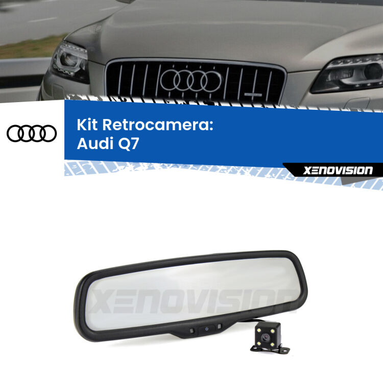 Kit Telecamera Parcheggio e Specchietto retrovisore con display invisibile per Audi Q7 . Spento è identico all’originale. In retromarcia, l’immagine appare in un riquadro prima invisibile