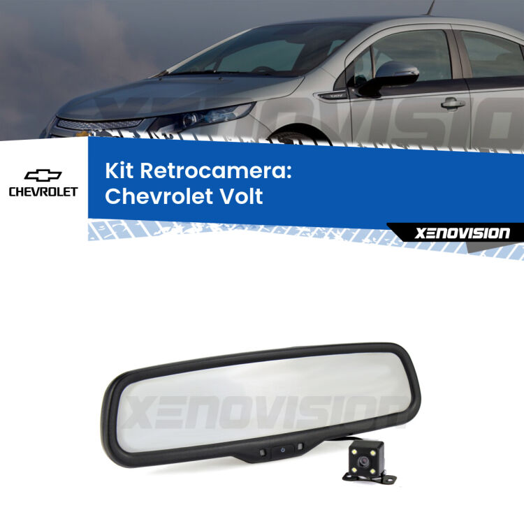 Kit Telecamera Parcheggio e Specchietto retrovisore con display invisibile per Chevrolet Volt . Spento è identico all’originale. In retromarcia, l’immagine appare in un riquadro prima invisibile