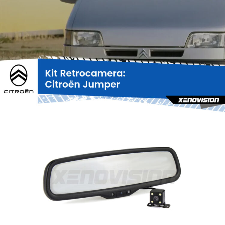 Kit Telecamera Parcheggio e Specchietto retrovisore con display invisibile per Citroën Jumper . Spento è identico all’originale. In retromarcia, l’immagine appare in un riquadro prima invisibile