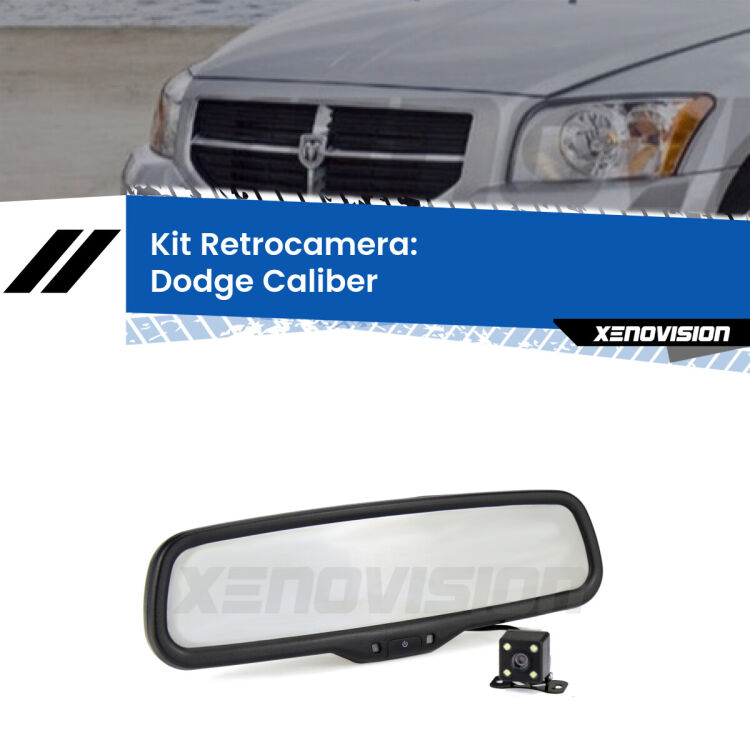 Kit Telecamera Parcheggio e Specchietto retrovisore con display invisibile per Dodge Caliber . Spento è identico all’originale. In retromarcia, l’immagine appare in un riquadro prima invisibile