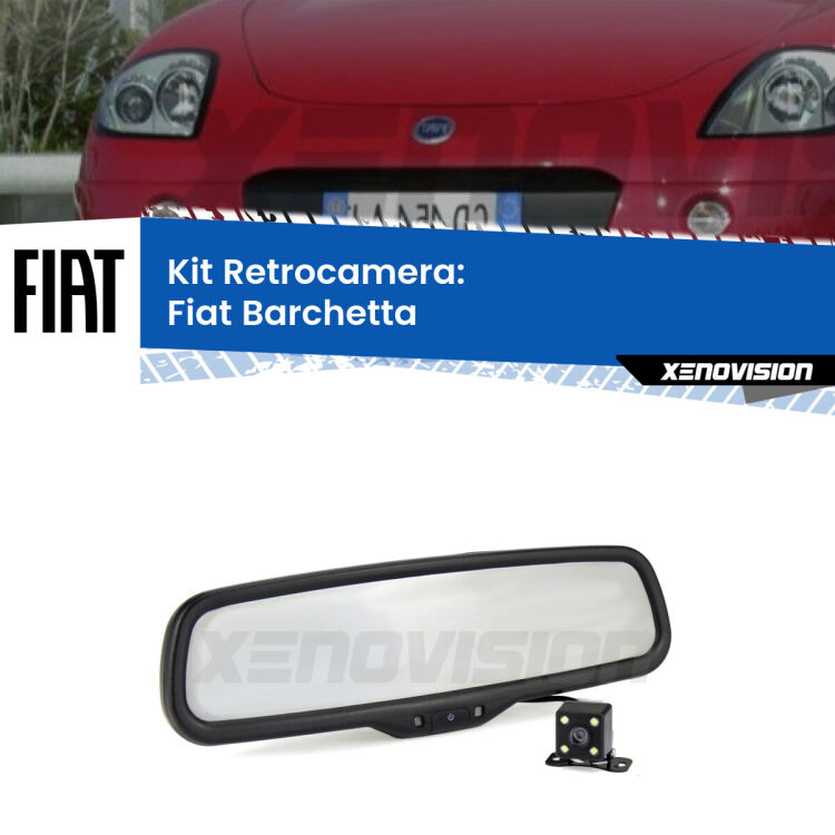 Kit Telecamera Parcheggio e Specchietto retrovisore con display invisibile per Fiat Barchetta . Spento è identico all’originale. In retromarcia, l’immagine appare in un riquadro prima invisibile