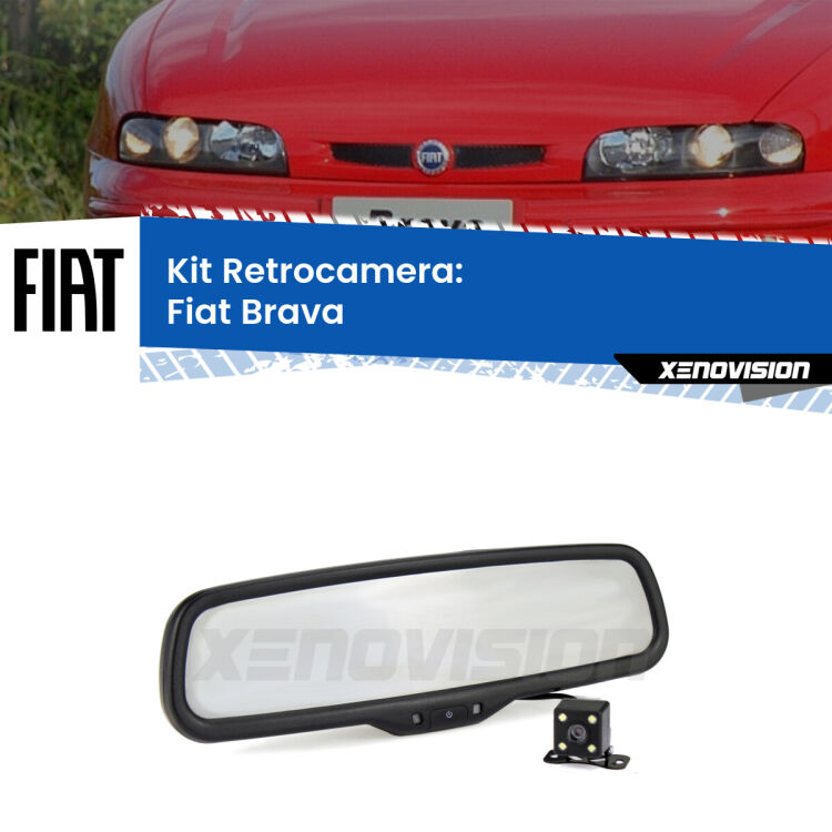 Kit Telecamera Parcheggio e Specchietto retrovisore con display invisibile per Fiat Brava . Spento è identico all’originale. In retromarcia, l’immagine appare in un riquadro prima invisibile