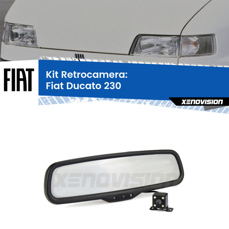 Kit Telecamera Parcheggio e Specchietto retrovisore con display invisibile per Fiat Ducato 230. Spento è identico all’originale. In retromarcia, l’immagine appare in un riquadro prima invisibile