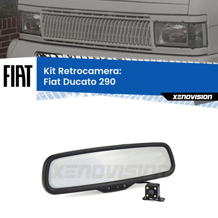 Kit Telecamera Parcheggio e Specchietto retrovisore con display invisibile per Fiat Ducato 290. Spento è identico all’originale. In retromarcia, l’immagine appare in un riquadro prima invisibile