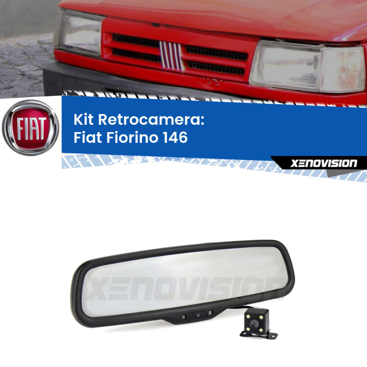 Kit Telecamera Parcheggio e Specchietto retrovisore con display invisibile incorporato per Fiat Fiorino 146. Da spento è indistinguibile da un retrovisore originale. Con 2 ingressi video per telecamere retromarcia, l'immagine appare in un riquadro che prima era invisibile.