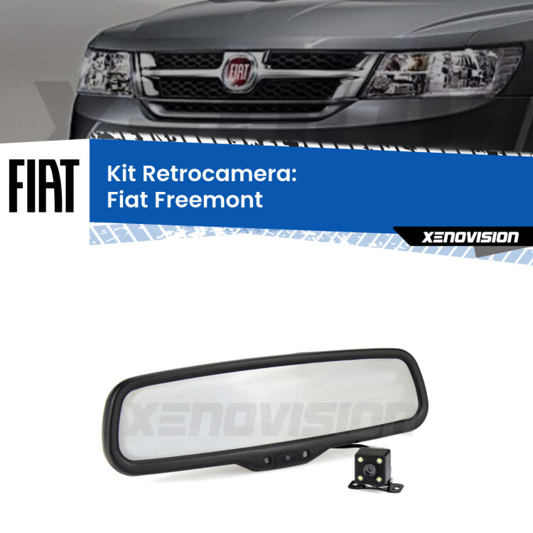 Kit Telecamera Parcheggio e Specchietto retrovisore con display invisibile per Fiat Freemont . Spento è identico all’originale. In retromarcia, l’immagine appare in un riquadro prima invisibile