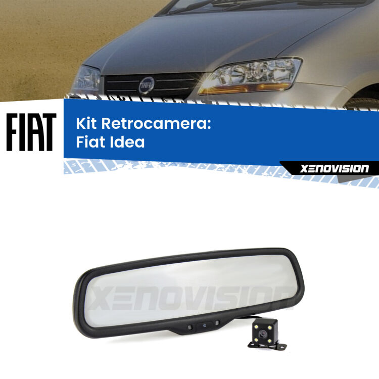 Kit Telecamera Parcheggio e Specchietto retrovisore con display invisibile per Fiat Idea . Spento è identico all’originale. In retromarcia, l’immagine appare in un riquadro prima invisibile