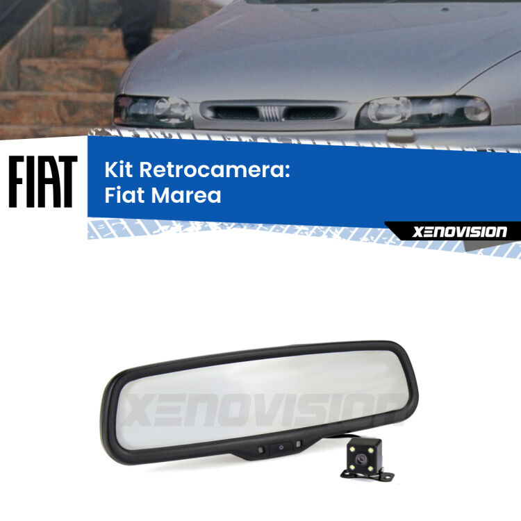 Kit Telecamera Parcheggio e Specchietto retrovisore con display invisibile per Fiat Marea . Spento è identico all’originale. In retromarcia, l’immagine appare in un riquadro prima invisibile