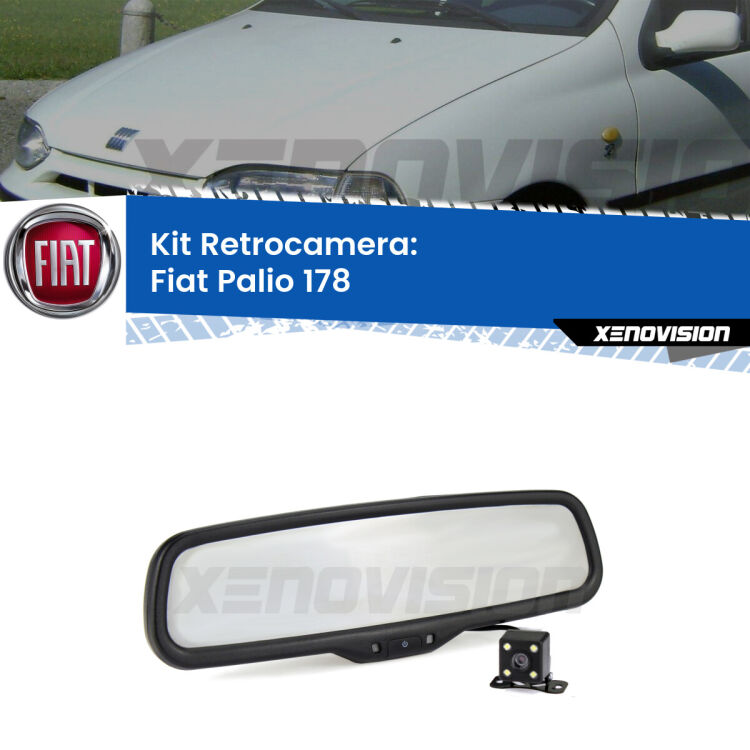 Kit Telecamera Parcheggio e Specchietto retrovisore con display invisibile incorporato per Fiat Palio . Da spento è indistinguibile da un retrovisore originale. Con 2 ingressi video per telecamere retromarcia, l'immagine appare in un riquadro che prima era invisibile.