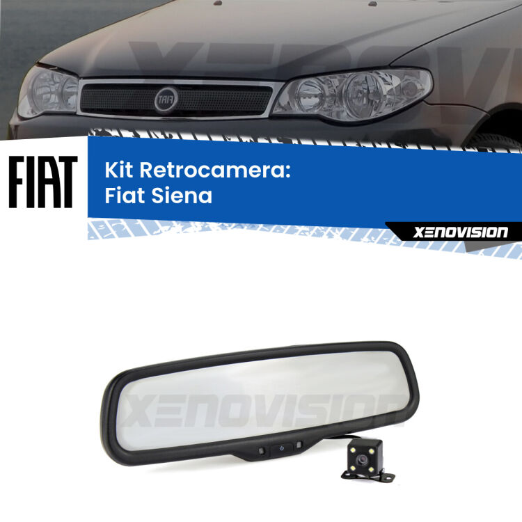 Kit Telecamera Parcheggio e Specchietto retrovisore con display invisibile per Fiat Siena . Spento è identico all’originale. In retromarcia, l’immagine appare in un riquadro prima invisibile