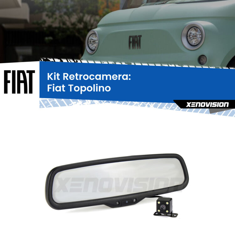 Kit Telecamera Parcheggio e Specchietto retrovisore con display invisibile per Fiat Topolino . Spento è identico all’originale. In retromarcia, l’immagine appare in un riquadro prima invisibile