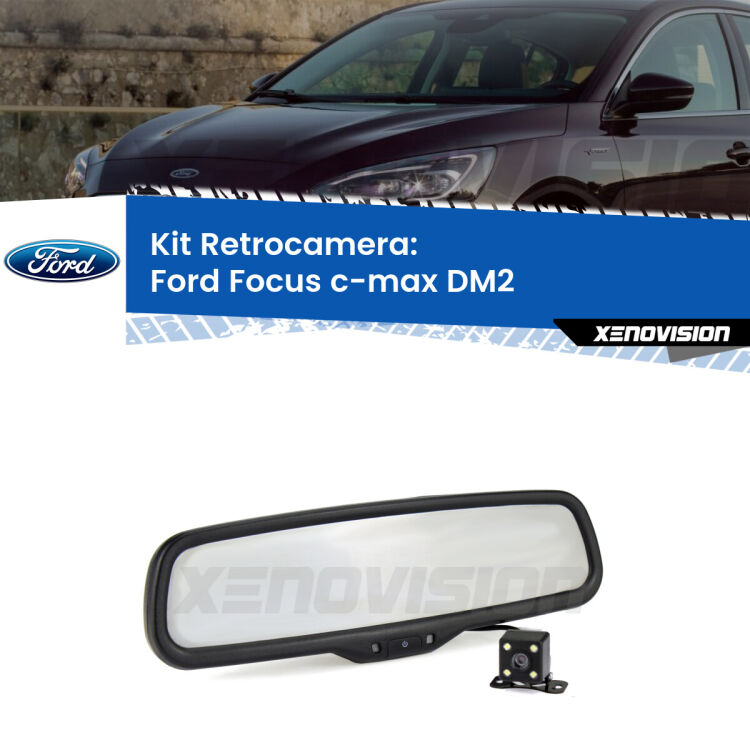 Kit Telecamera Parcheggio e Specchietto retrovisore con display invisibile per Ford Focus c-max DM2. Spento è identico all’originale. In retromarcia, l’immagine appare in un riquadro prima invisibile