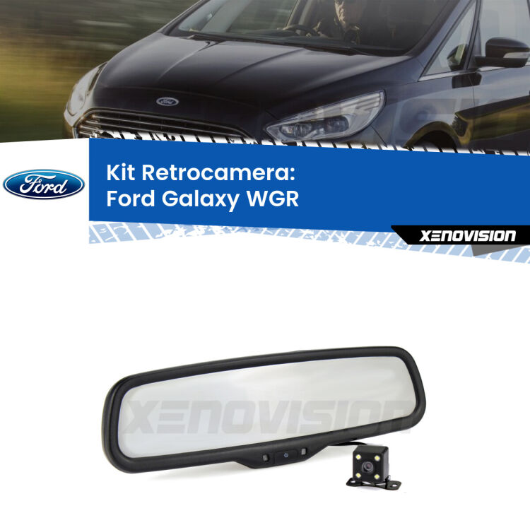 Kit Telecamera Parcheggio e Specchietto retrovisore con display invisibile per Ford Galaxy WGR. Spento è identico all’originale. In retromarcia, l’immagine appare in un riquadro prima invisibile