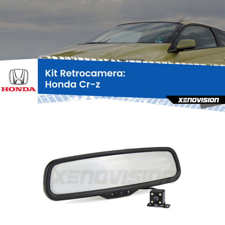 Kit Telecamera Parcheggio e Specchietto retrovisore con display invisibile per Honda Cr-z . Spento è identico all’originale. In retromarcia, l’immagine appare in un riquadro prima invisibile