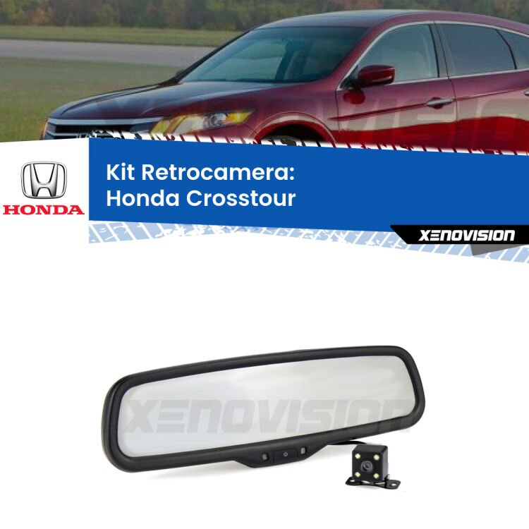 Kit Telecamera Parcheggio e Specchietto retrovisore con display invisibile per Honda Crosstour . Spento è identico all’originale. In retromarcia, l’immagine appare in un riquadro prima invisibile