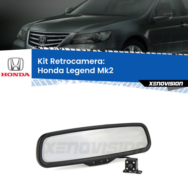 Kit Telecamera Parcheggio e Specchietto retrovisore con display invisibile per Honda Legend Mk2. Spento è identico all’originale. In retromarcia, l’immagine appare in un riquadro prima invisibile