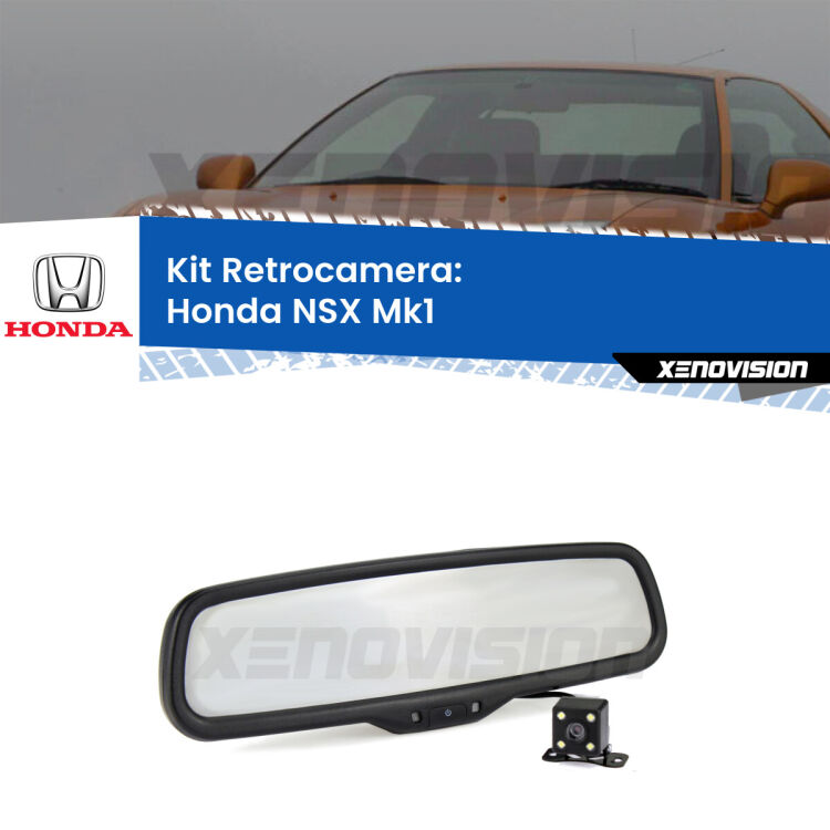 Kit Telecamera Parcheggio e Specchietto retrovisore con display invisibile per Honda NSX Mk1. Spento è identico all’originale. In retromarcia, l’immagine appare in un riquadro prima invisibile