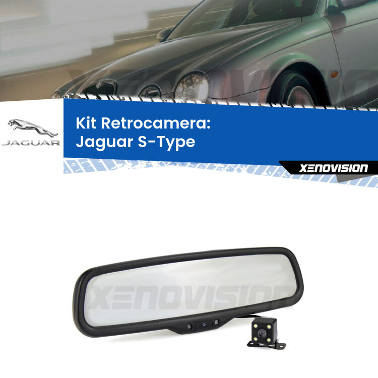 Kit Telecamera Parcheggio e Specchietto retrovisore con display invisibile per Jaguar S-Type . Spento è identico all’originale. In retromarcia, l’immagine appare in un riquadro prima invisibile