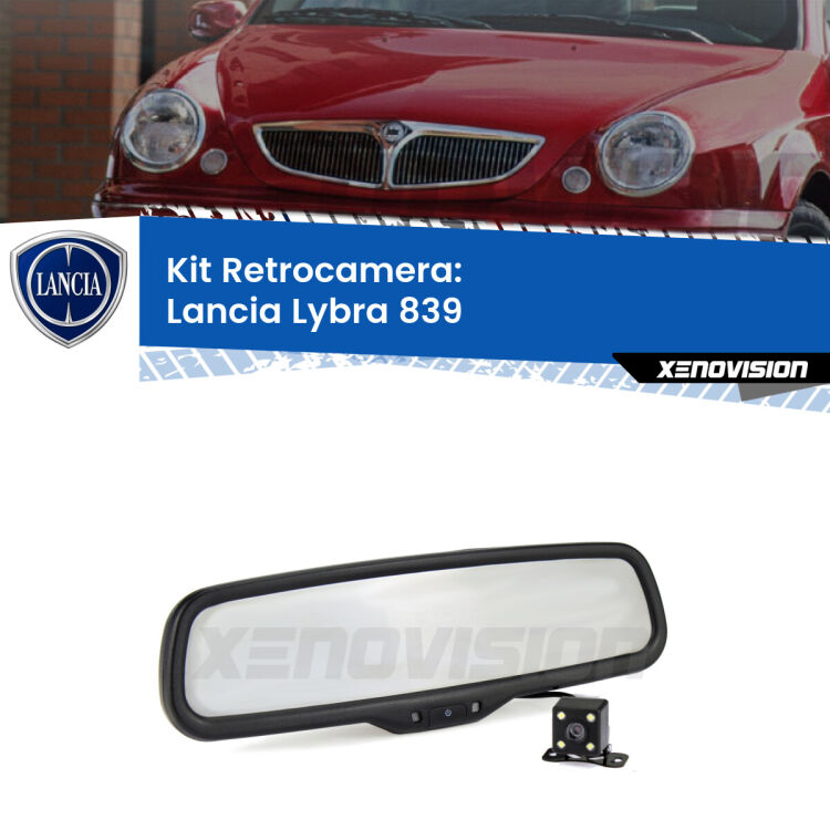 Kit Telecamera Parcheggio e Specchietto retrovisore con display invisibile per Lancia Lybra 839. Spento è identico all’originale. In retromarcia, l’immagine appare in un riquadro prima invisibile