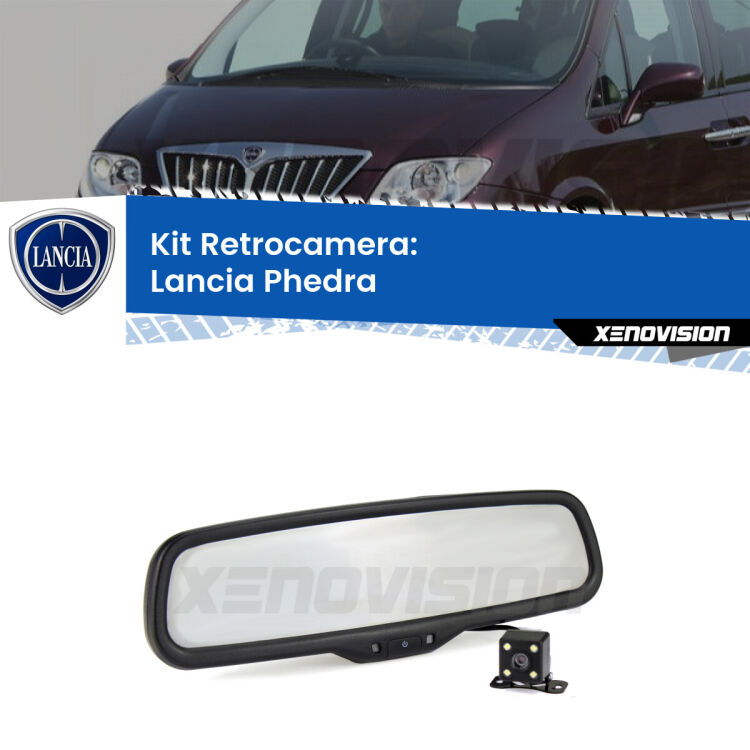 Kit Telecamera Parcheggio e Specchietto retrovisore con display invisibile per Lancia Phedra . Spento è identico all’originale. In retromarcia, l’immagine appare in un riquadro prima invisibile