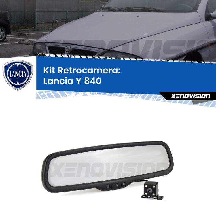 Kit Telecamera Parcheggio e Specchietto retrovisore con display invisibile per Lancia Y 840. Spento è identico all’originale. In retromarcia, l’immagine appare in un riquadro prima invisibile