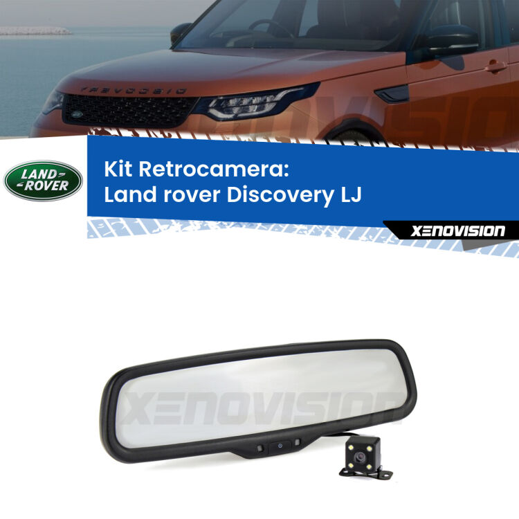 Kit Telecamera Parcheggio e Specchietto retrovisore con display invisibile per Land rover Discovery LJ. Spento è identico all’originale. In retromarcia, l’immagine appare in un riquadro prima invisibile