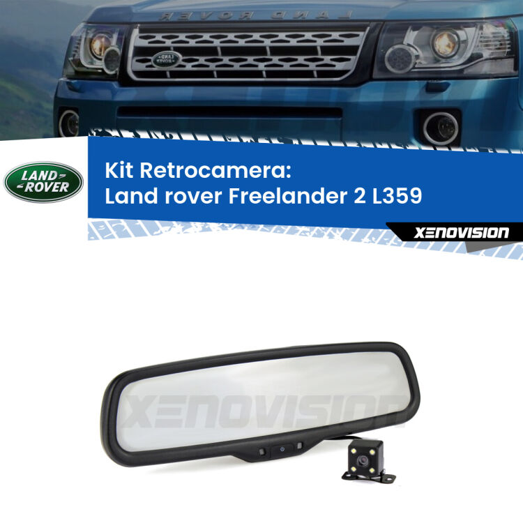 Kit Telecamera Parcheggio e Specchietto retrovisore con display invisibile per Land rover Freelander 2 L359. Spento è identico all’originale. In retromarcia, l’immagine appare in un riquadro prima invisibile