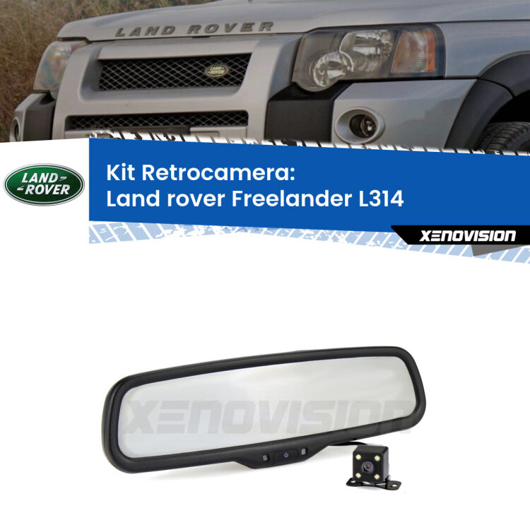 Kit Telecamera Parcheggio e Specchietto retrovisore con display invisibile per Land rover Freelander L314. Spento è identico all’originale. In retromarcia, l’immagine appare in un riquadro prima invisibile