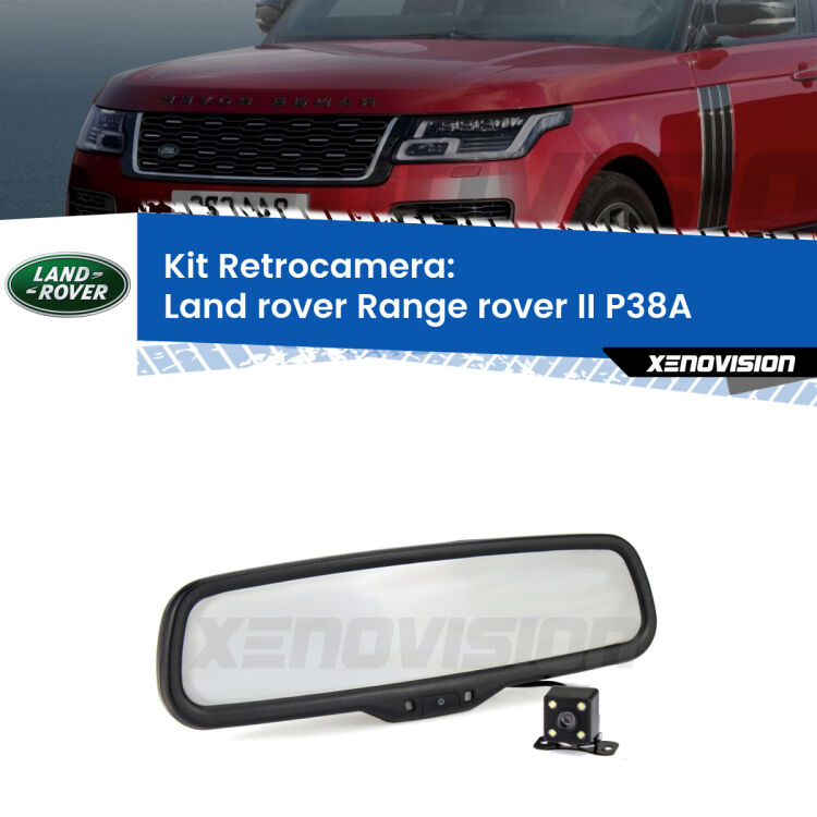 Kit Telecamera Parcheggio e Specchietto retrovisore con display invisibile per Land rover Range rover II P38A. Spento è identico all’originale. In retromarcia, l’immagine appare in un riquadro prima invisibile