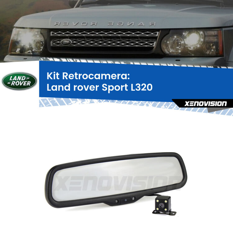 Kit Telecamera Parcheggio e Specchietto retrovisore con display invisibile per Land rover Sport L320. Spento è identico all’originale. In retromarcia, l’immagine appare in un riquadro prima invisibile