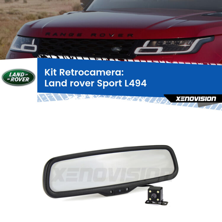 Kit Telecamera Parcheggio e Specchietto retrovisore con display invisibile per Land rover Sport L494. Spento è identico all’originale. In retromarcia, l’immagine appare in un riquadro prima invisibile