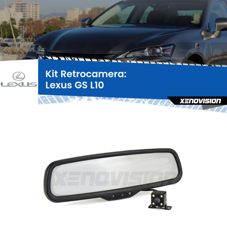 Kit Telecamera Parcheggio e Specchietto retrovisore con display invisibile per Lexus GS L10. Spento è identico all’originale. In retromarcia, l’immagine appare in un riquadro prima invisibile