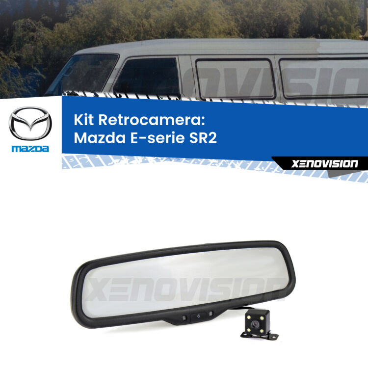 Kit Telecamera Parcheggio e Specchietto retrovisore con display invisibile per Mazda E-serie SR2. Spento è identico all’originale. In retromarcia, l’immagine appare in un riquadro prima invisibile