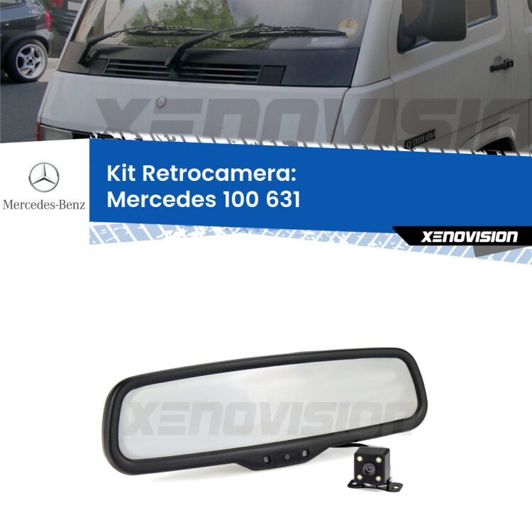 Kit Telecamera Parcheggio e Specchietto retrovisore con display invisibile per Mercedes 100 631. Spento è identico all’originale. In retromarcia, l’immagine appare in un riquadro prima invisibile