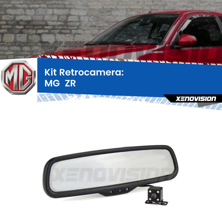 Kit Telecamera Parcheggio e Specchietto retrovisore con display invisibile per MG  ZR . Spento è identico all’originale. In retromarcia, l’immagine appare in un riquadro prima invisibile