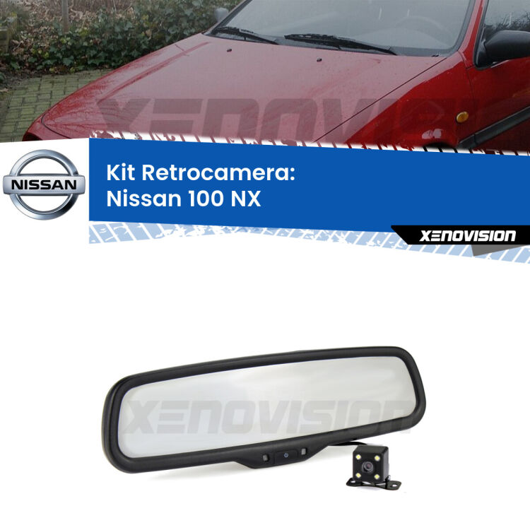 Kit Telecamera Parcheggio e Specchietto retrovisore con display invisibile per Nissan 100 NX . Spento è identico all’originale. In retromarcia, l’immagine appare in un riquadro prima invisibile