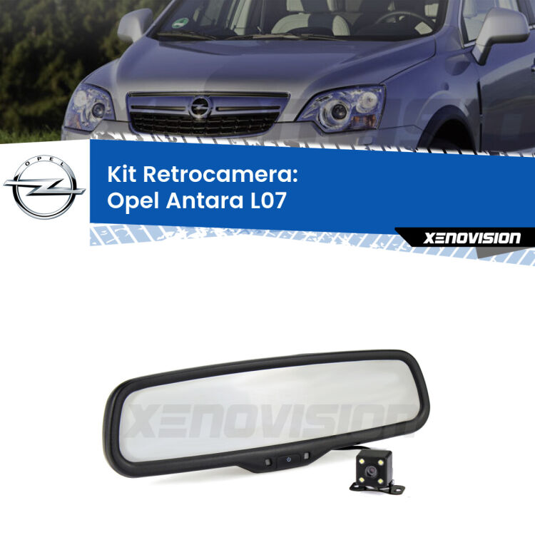 Kit Telecamera Parcheggio e Specchietto retrovisore con display invisibile per Opel Antara L07. Spento è identico all’originale. In retromarcia, l’immagine appare in un riquadro prima invisibile