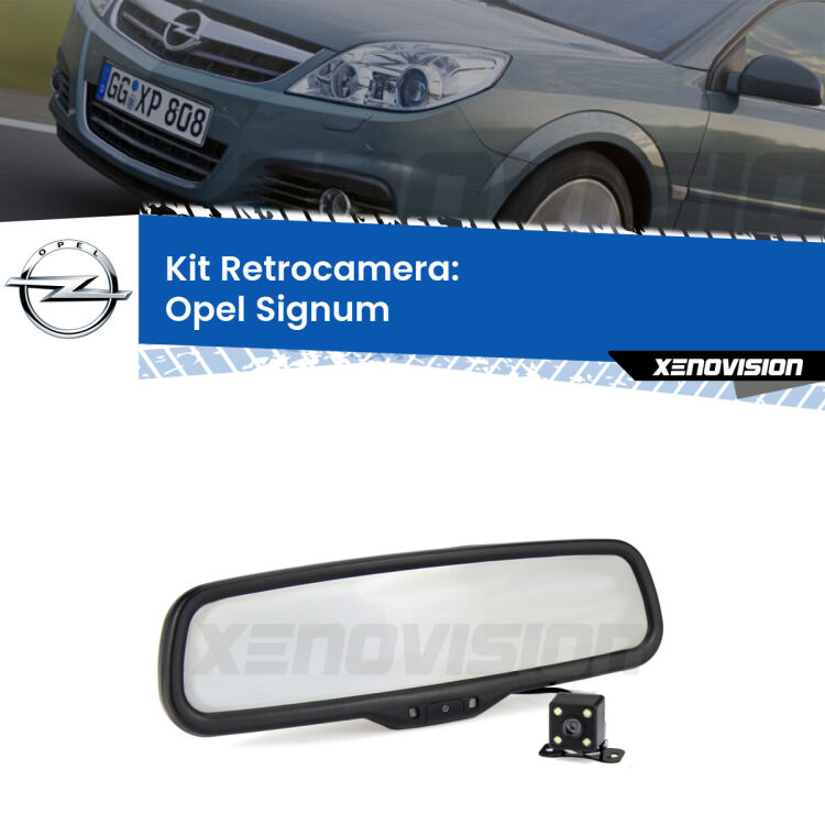 Kit Telecamera Parcheggio e Specchietto retrovisore con display invisibile per Opel Signum . Spento è identico all’originale. In retromarcia, l’immagine appare in un riquadro prima invisibile