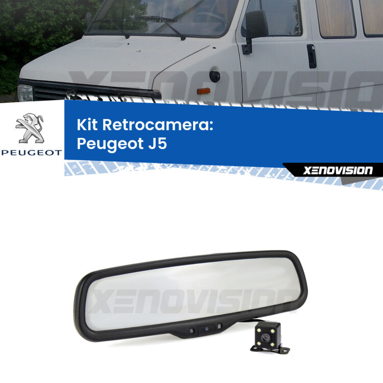 Kit Telecamera Parcheggio e Specchietto retrovisore con display invisibile per Peugeot J5 . Spento è identico all’originale. In retromarcia, l’immagine appare in un riquadro prima invisibile