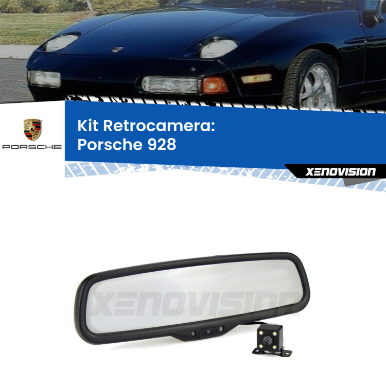 Kit Telecamera Parcheggio e Specchietto retrovisore con display invisibile per Porsche 928 . Spento è identico all’originale. In retromarcia, l’immagine appare in un riquadro prima invisibile