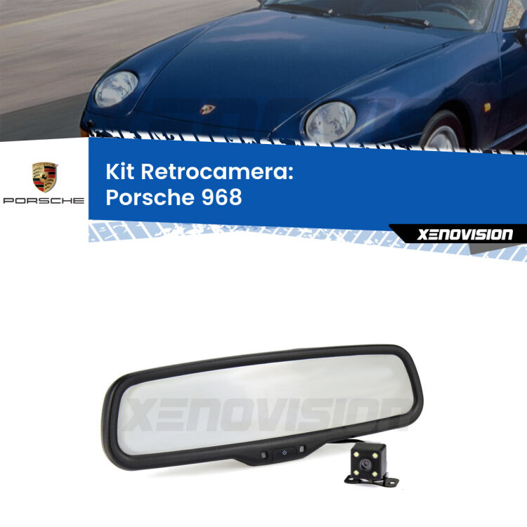 Kit Telecamera Parcheggio e Specchietto retrovisore con display invisibile per Porsche 968 . Spento è identico all’originale. In retromarcia, l’immagine appare in un riquadro prima invisibile