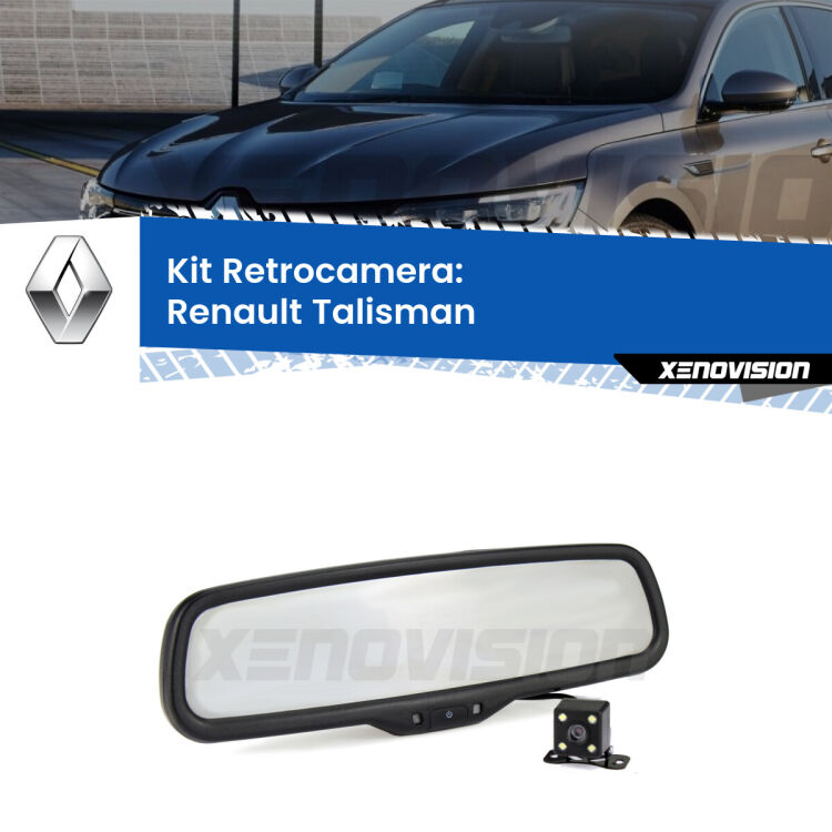 Kit Telecamera Parcheggio e Specchietto retrovisore con display invisibile per Renault Talisman . Spento è identico all’originale. In retromarcia, l’immagine appare in un riquadro prima invisibile