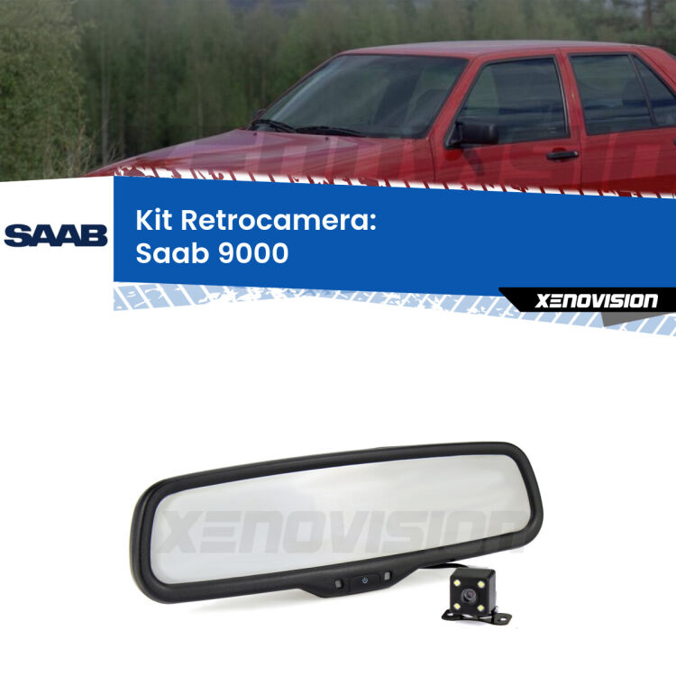 Kit Telecamera Parcheggio e Specchietto retrovisore con display invisibile per Saab 9000 . Spento è identico all’originale. In retromarcia, l’immagine appare in un riquadro prima invisibile