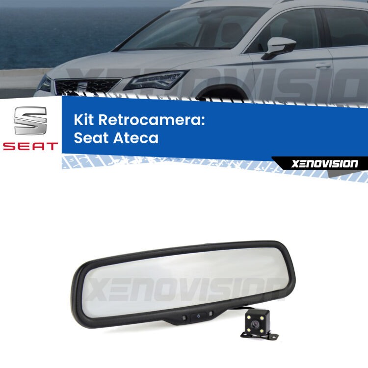 Kit Telecamera Parcheggio e Specchietto retrovisore con display invisibile per Seat Ateca . Spento è identico all’originale. In retromarcia, l’immagine appare in un riquadro prima invisibile