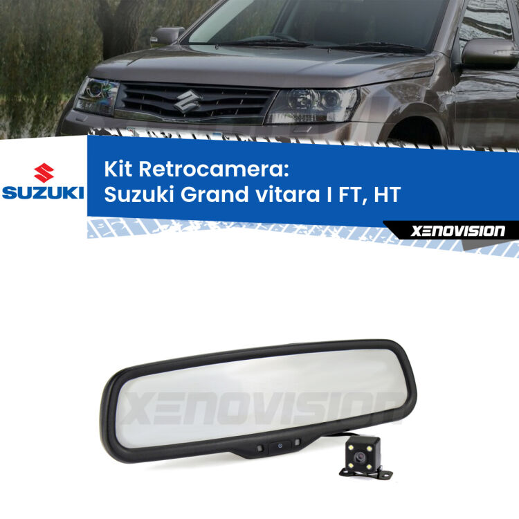 Kit Telecamera Parcheggio e Specchietto retrovisore con display invisibile per Suzuki Grand vitara I FT, HT. Spento è identico all’originale. In retromarcia, l’immagine appare in un riquadro prima invisibile